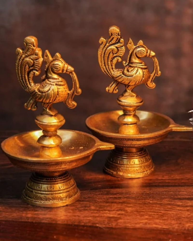 Peacock (Annam bird) Fountain Diya