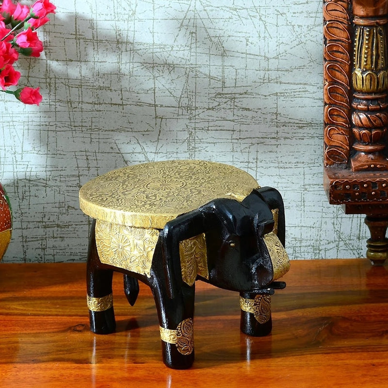 Elephant Stool - Brass