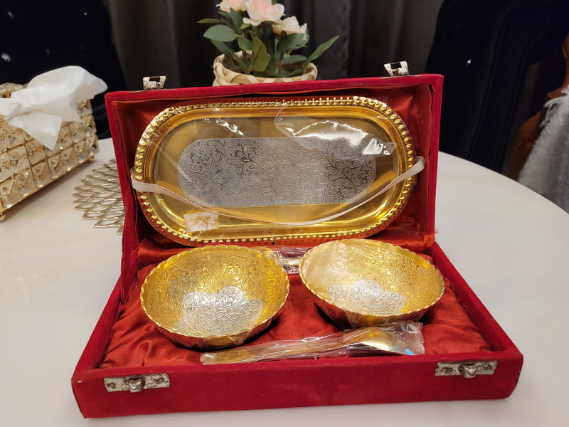 Brass bowls gift set