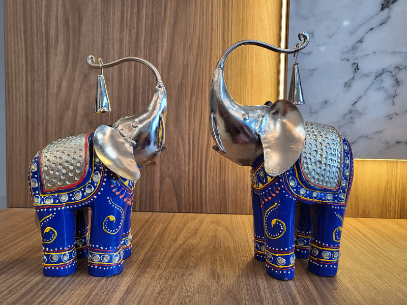 Wooden Elephant with Bells