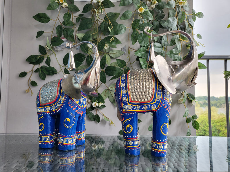 Wooden Elephant with Bells