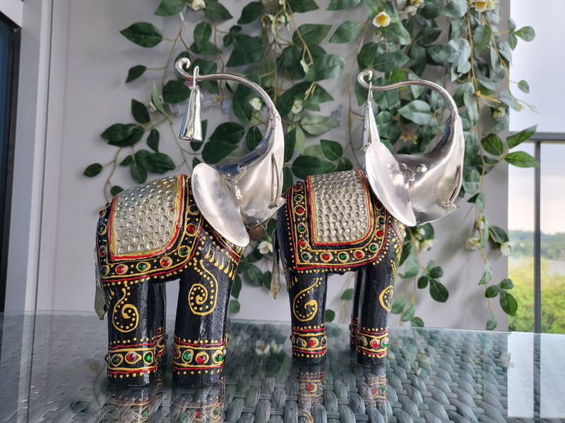 Wooden Elephant with Bells