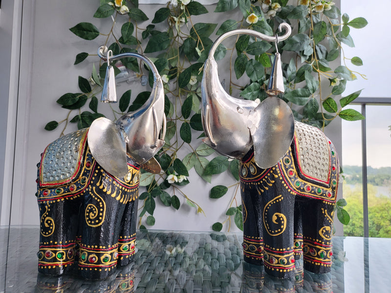 Wooden Elephant with Bells