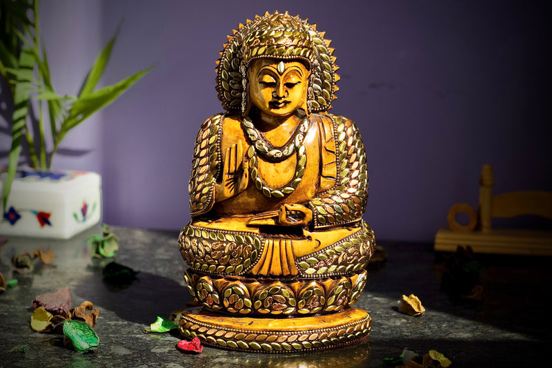 Meditating Buddha (Golden)