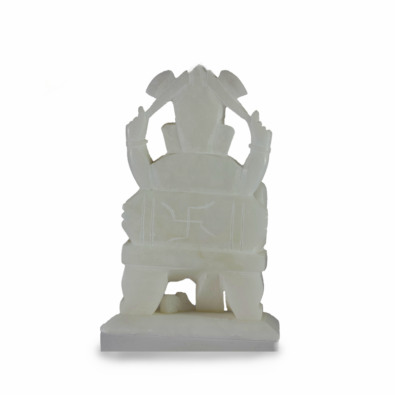 Ganesh Statue (Pure White Italian Marble)