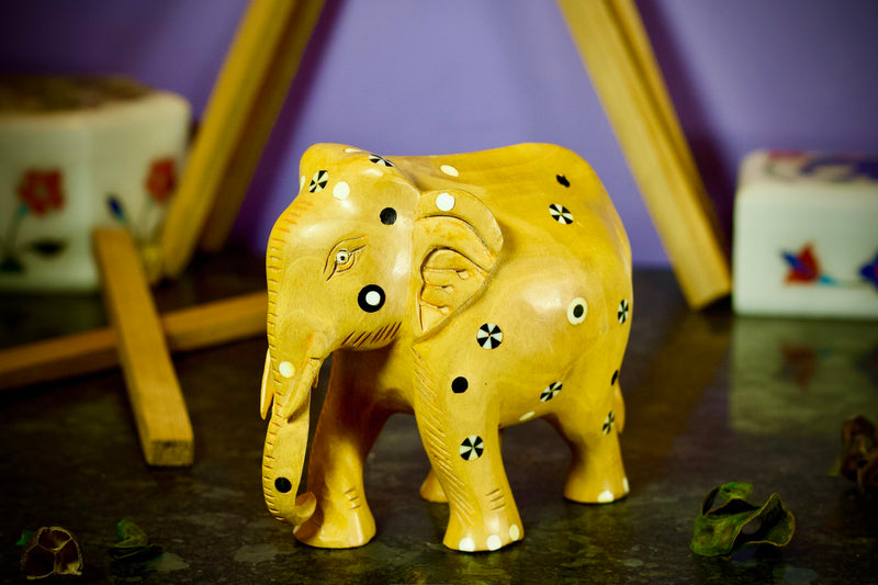 Wooden Elephant - Inlay Work